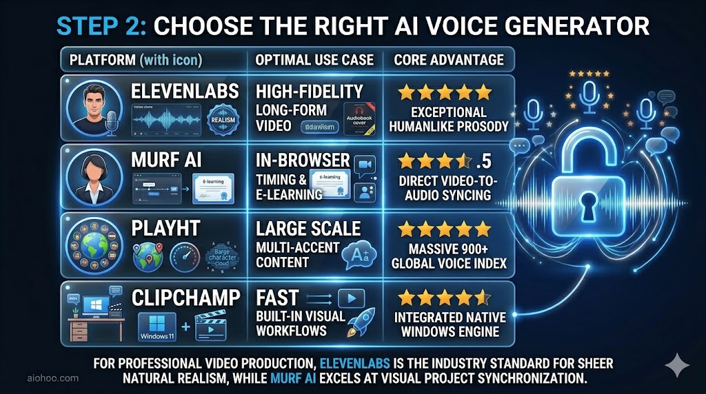 Step 2: Choose the Right AI Voice Generator